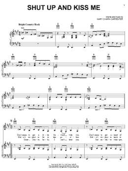 page one of Shut Up And Kiss Me (Piano, Vocal & Guitar Chords (Right-Hand Melody))