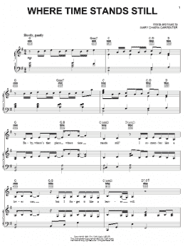 page one of Where Time Stands Still (Piano, Vocal & Guitar Chords (Right-Hand Melody))