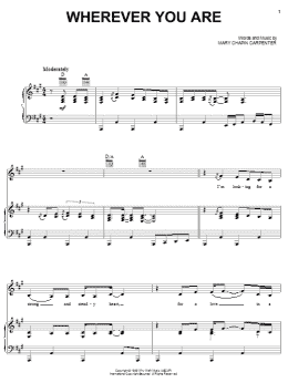 page one of Wherever You Are (Piano, Vocal & Guitar Chords (Right-Hand Melody))