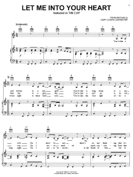 page one of Let Me Into Your Heart (Piano, Vocal & Guitar Chords (Right-Hand Melody))