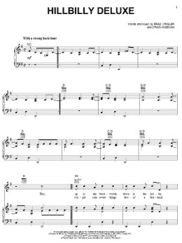 page one of Hillbilly Deluxe (Piano, Vocal & Guitar Chords (Right-Hand Melody))
