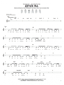 page one of ZZYZX Rd. (Guitar Tab)