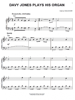 page one of Davy Jones Plays His Organ (from Pirates Of The Caribbean: Dead Man's Chest) (Easy Piano)