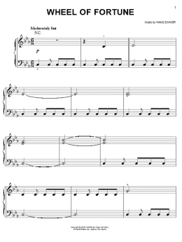 page one of Wheel Of Fortune (Easy Piano)