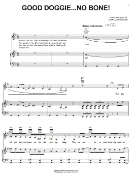page one of Good Doggie.....No Bone! (Piano, Vocal & Guitar Chords (Right-Hand Melody))