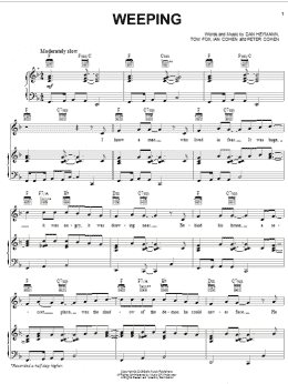 page one of Weeping (Piano, Vocal & Guitar Chords (Right-Hand Melody))