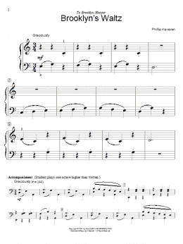 page one of Brooklyn's Waltz (Piano Duet)