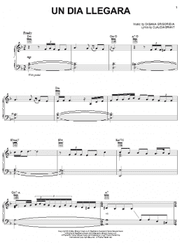 page one of Un Dia Llegara (Piano, Vocal & Guitar Chords (Right-Hand Melody))