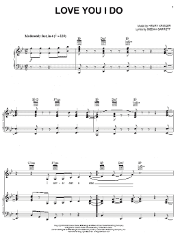 page one of Love You I Do (Piano, Vocal & Guitar Chords (Right-Hand Melody))