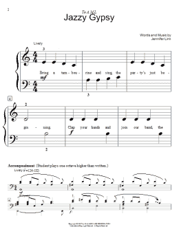 page one of Jazzy Gypsy (Piano Duet)
