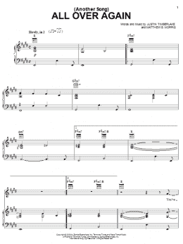 page one of (Another Song) All Over Again (Piano, Vocal & Guitar Chords (Right-Hand Melody))