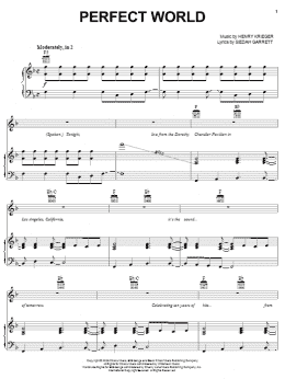 page one of Perfect World (Piano, Vocal & Guitar Chords (Right-Hand Melody))
