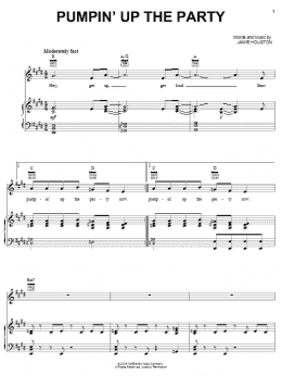 page one of Pumpin' Up The Party (Piano, Vocal & Guitar Chords (Right-Hand Melody))