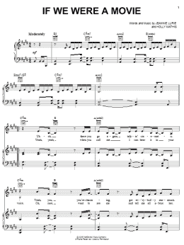 page one of If We Were A Movie (Piano, Vocal & Guitar Chords (Right-Hand Melody))