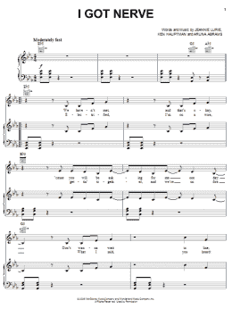 page one of I Got Nerve (Piano, Vocal & Guitar Chords (Right-Hand Melody))
