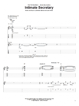 page one of Intimate Secretary (Guitar Tab)