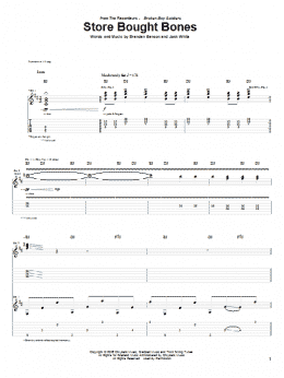 page one of Store Bought Bones (Guitar Tab)