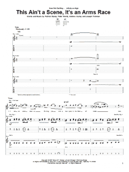 page one of This Ain't A Scene, It's An Arms Race (Guitar Tab)