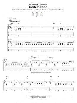page one of Redemption (Guitar Tab)