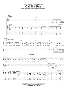 page one of Call It A Day (Guitar Tab)