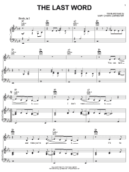 page one of The Last Word (Piano, Vocal & Guitar Chords (Right-Hand Melody))