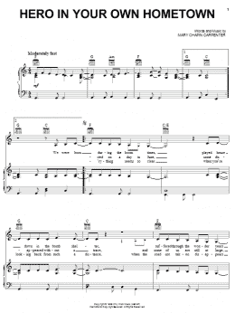 page one of Hero In Your Own Hometown (Piano, Vocal & Guitar Chords (Right-Hand Melody))