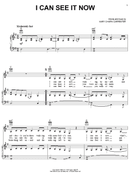 page one of I Can See It Now (Piano, Vocal & Guitar Chords (Right-Hand Melody))