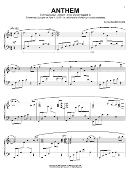 page one of Anthem (Piano Solo)