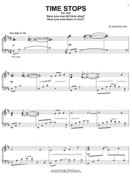 page one of Time Stops (Piano Solo)