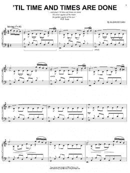 page one of 'Til Time and Times Are Done (Piano Solo)