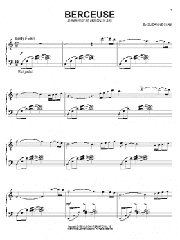 page one of Berceuse (Piano Solo)