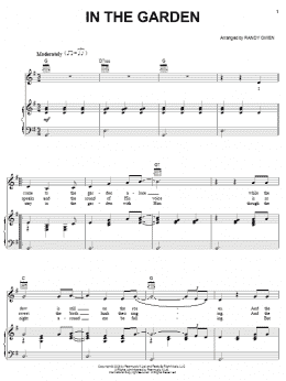 page one of In The Garden (Piano, Vocal & Guitar Chords (Right-Hand Melody))