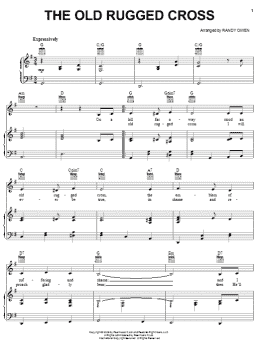 page one of The Old Rugged Cross (Piano, Vocal & Guitar Chords (Right-Hand Melody))