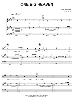 page one of One Big Heaven (Piano, Vocal & Guitar Chords (Right-Hand Melody))