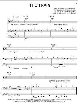 page one of The Train (Piano, Vocal & Guitar Chords (Right-Hand Melody))