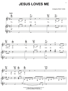 page one of Jesus Loves Me (Piano, Vocal & Guitar Chords (Right-Hand Melody))