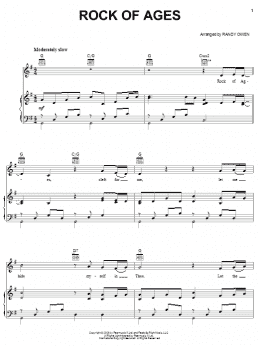 page one of Rock Of Ages (Piano, Vocal & Guitar Chords (Right-Hand Melody))