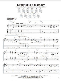 page one of Every Mile A Memory (Easy Guitar Tab)