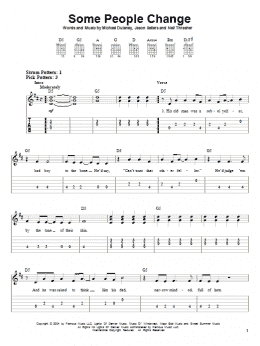 page one of Some People Change (Easy Guitar Tab)