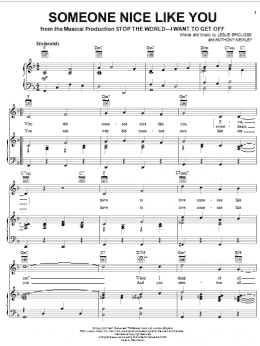 page one of Someone Nice Like You (Piano, Vocal & Guitar Chords (Right-Hand Melody))