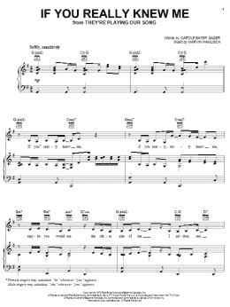 page one of If You Really Knew Me (Piano, Vocal & Guitar Chords (Right-Hand Melody))