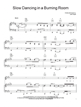 page one of Slow Dancing In A Burning Room (Piano, Vocal & Guitar Chords (Right-Hand Melody))