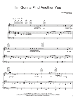 page one of I'm Gonna Find Another You (Piano, Vocal & Guitar Chords (Right-Hand Melody))