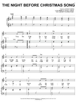 page one of The Night Before Christmas Song (Piano & Vocal)