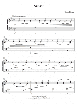 page one of Sunset (Educational Piano)
