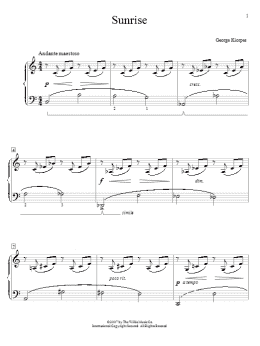 page one of Sunrise (Educational Piano)