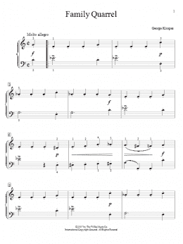 page one of Family Quarrel (Educational Piano)