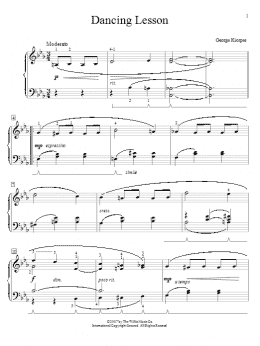 page one of Dancing Lesson (Educational Piano)