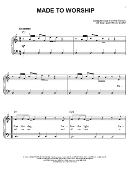 page one of Made To Worship (Easy Piano)