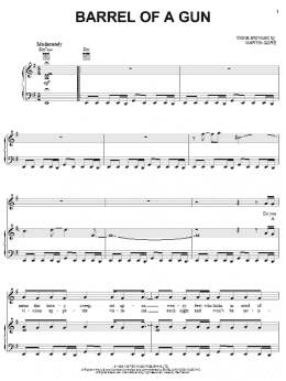 page one of Barrel Of A Gun (Piano, Vocal & Guitar Chords (Right-Hand Melody))